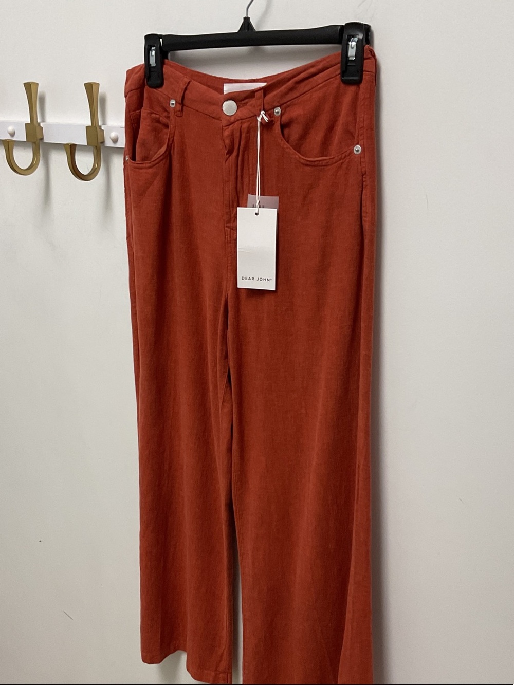 Dear John Wide-Leg Jeans in Audrey brick Rust Orange